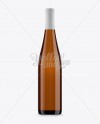 Amber Glass Hock-Style Wine Bottle Mockup