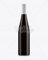 Dark Amber Glass Bottle w/ Red Wine Mockup Dark Amber Glass Bottle w/ Red Wine Mockup