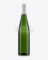 Green Glass Bottle w/ White Wine Mockup