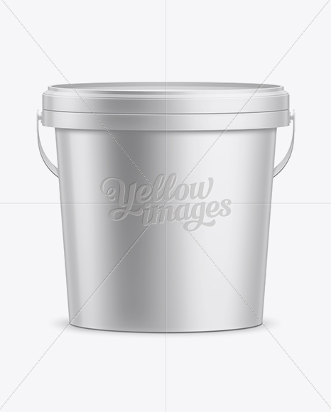 10L Plastic Paint Bucket Mockup