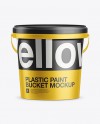 10L Plastic Paint Bucket Mockup