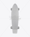 Penny Board with Transparent Wheels Mockup - Front View