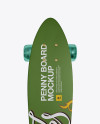 Penny Board with Transparent Wheels Mockup - Front View