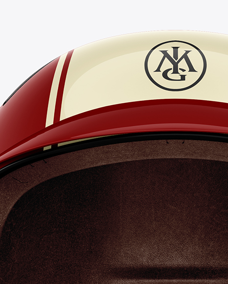 Vintage Motorcycle Helmet Mockup - Front View