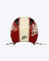 Vintage Motorcycle Helmet Mockup - Back View