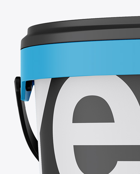 Matte Protein Bucket Mockup - Front View