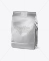 Metallic Snack Bag With Label Mockup - Half Side View Metallic Snack Bag With Label Mockup - Half Side View