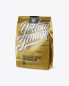 Metallic Snack Bag With Label Mockup - Half Side View Metallic Snack Bag With Label Mockup - Half Side View
