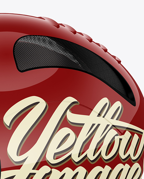 Vintage Motorcycle Helmet Mockup - Left Half Side View