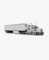 Kenworth Refrigerator Truck HQ Mockup - Half Side View