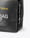 Matte Snack Bag With Label Mockup - Half Side View