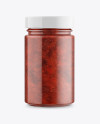 Glass Jar with Strawberry Jam Mockup - Front View