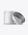 50ml Open Round Tin Box with Matte Finish Mockup - Front View