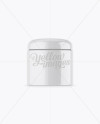 Glossy Cosmetic Jar Mockup - Front View Glossy Cosmetic Jar Mockup - Front View