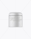 Matte Cosmetic Jar Mockup - Front View