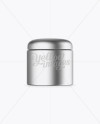 Metallic Cosmetic Jar Mockup - Front View