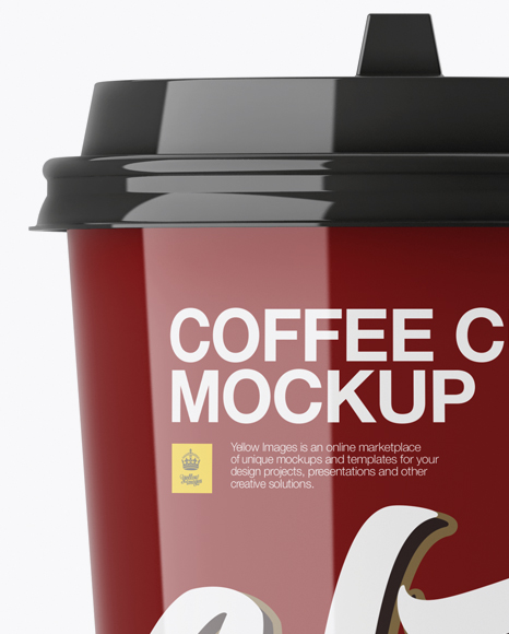 Glossy Coffee Cup Mockup