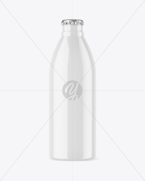 Glossy Beer Bottle Mockup