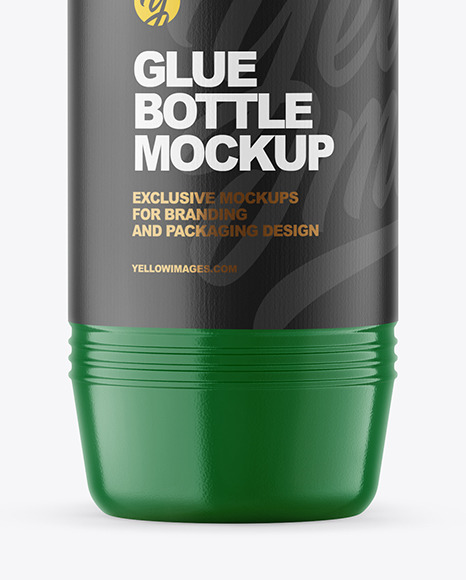 Glossy Glue Bottle Mockup