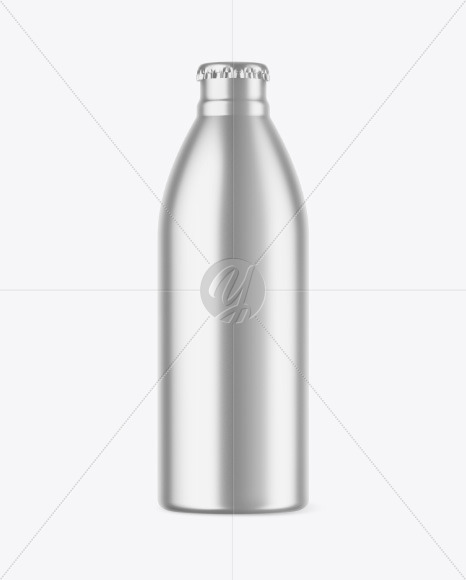 Metallic Beer Bottle Mockup