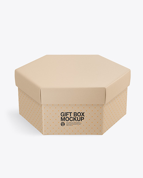 Kraft Gift Box Mockup