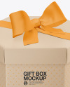 Kraft Gift Box Mockup