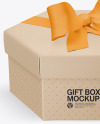 Kraft Gift Box Mockup