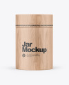 Wooden Jar Mockup