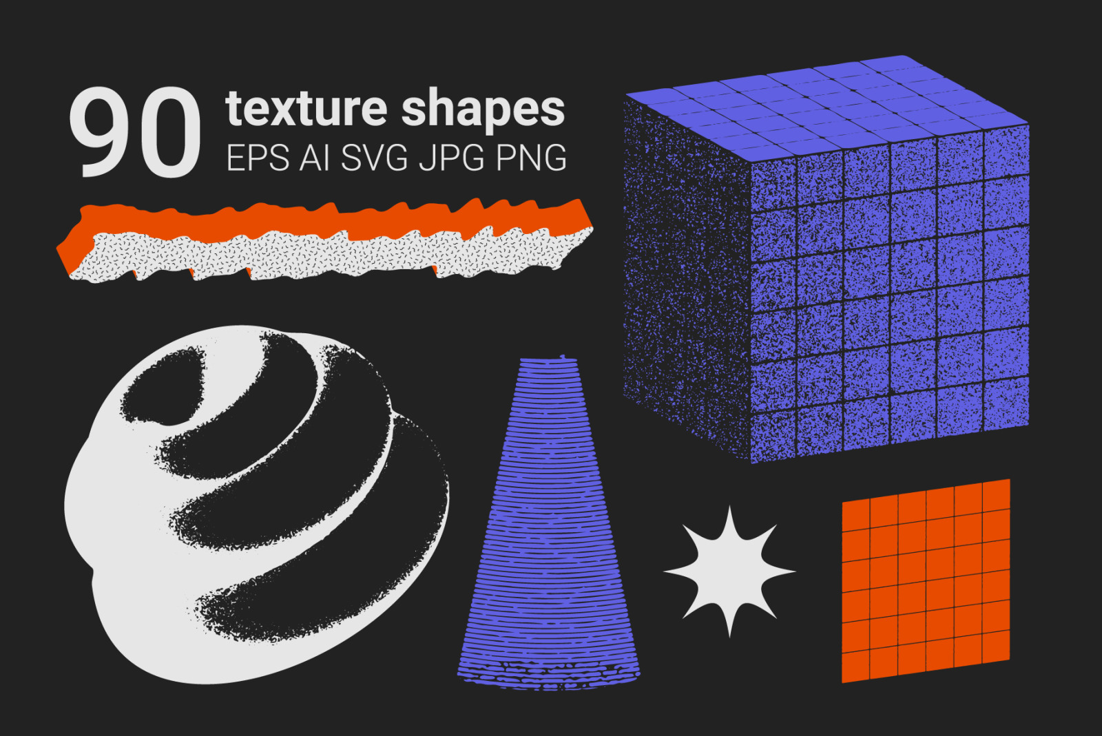 90 Vector Texture Shapes 90 Vector Texture Shapes