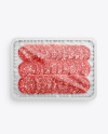 Plastic Tray With Matte Film & Salami Mockup