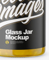 Glass Jar with Lemon Jam Mockup