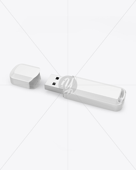 Plastic USB Flash Drive Mockup