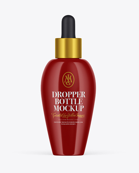 Glossy Dropper Bottle Mockup