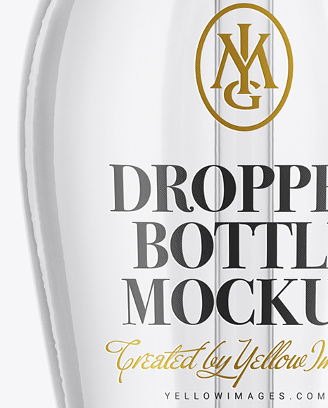 Clear Glass Dropper Bottle Mockup