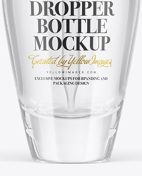 Clear Glass Dropper Bottle Mockup