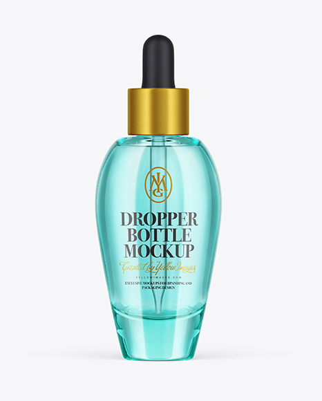 Color Glass Dropper Bottle Mockup