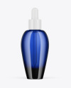 Dark Blue Glass Dropper Bottle Mockup