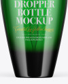 Green Glass Dropper Bottle Mockup