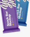 Two Matte Snack Bars Mockup