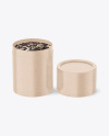 GLossy Kraft Paper Tube With Tea Mockup