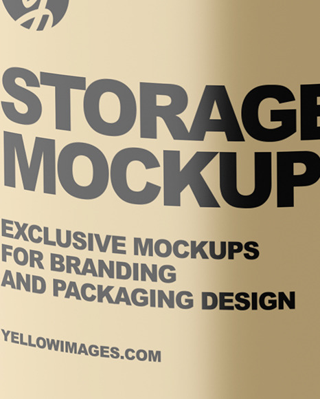 Metallic Storage Jar Mockup