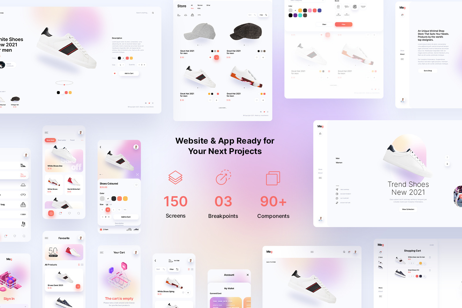 Meg - Fashion eCommerce App &amp; Web UI Kit