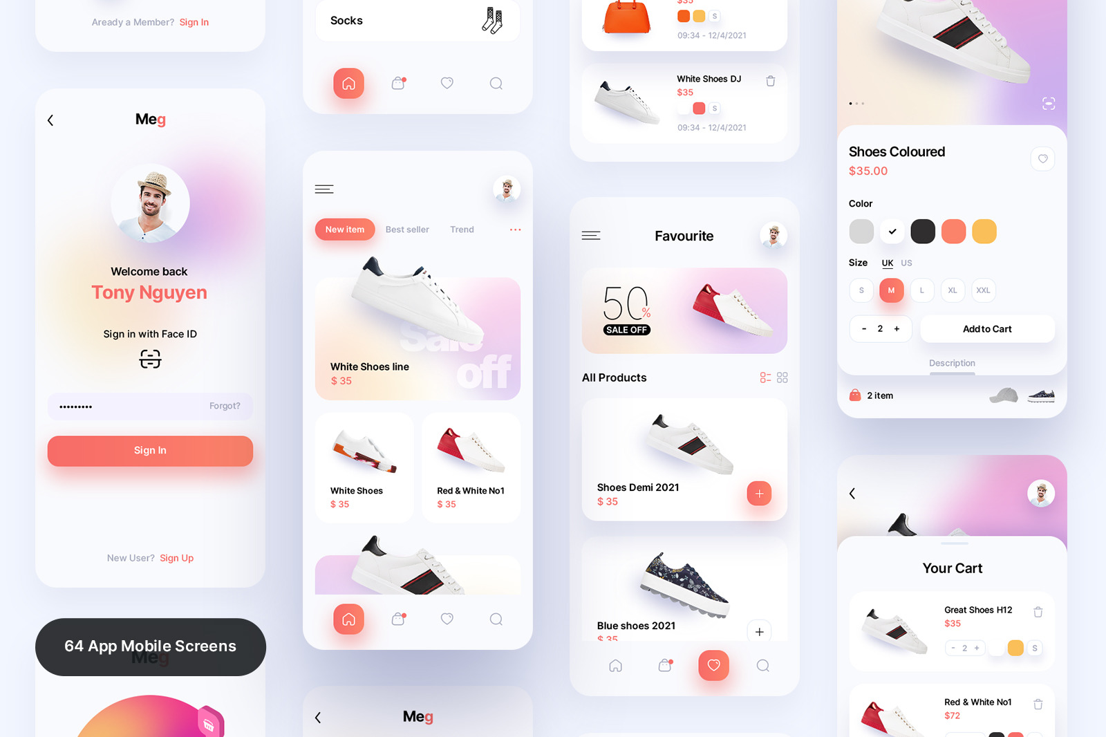 Meg - Fashion eCommerce App &amp; Web UI Kit