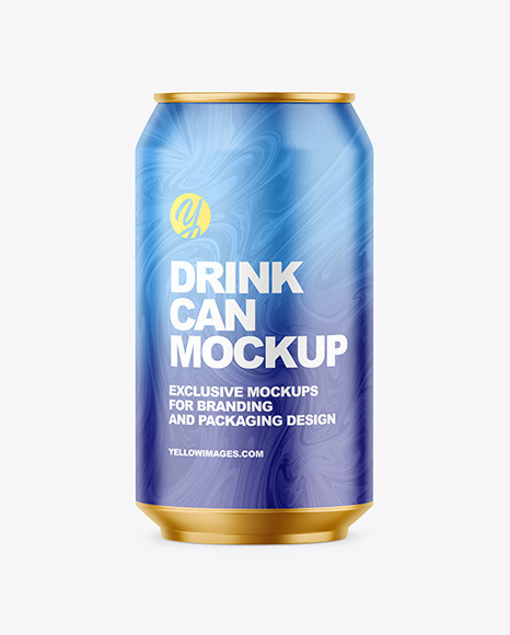 330ml Matte Drink Can Mockup