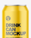 330ml Matte Drink Can Mockup