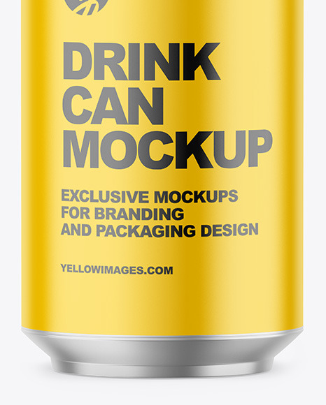 330ml Matte Drink Can Mockup