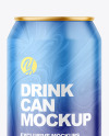 330ml Matte Drink Can Mockup