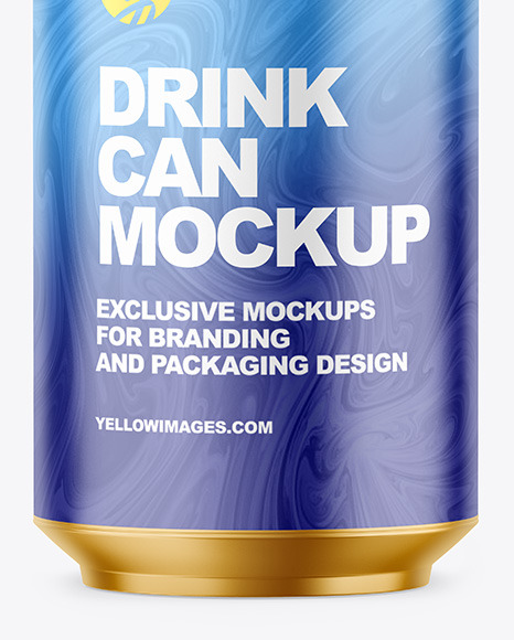 330ml Matte Drink Can Mockup