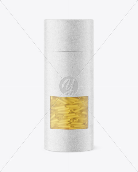 Kraft Paper Tube w/ Pennette Pasta Mockup