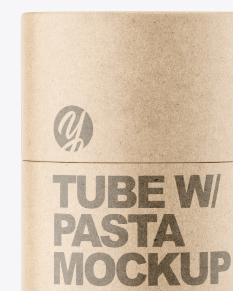 Kraft Paper Tube w/ Pennette Pasta Mockup